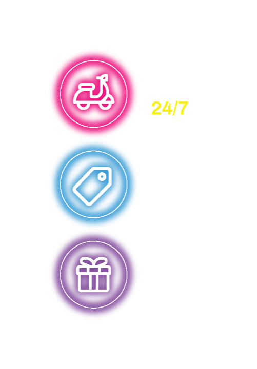 Delivery 24/7, los mejores precios y beneficios exclusivos